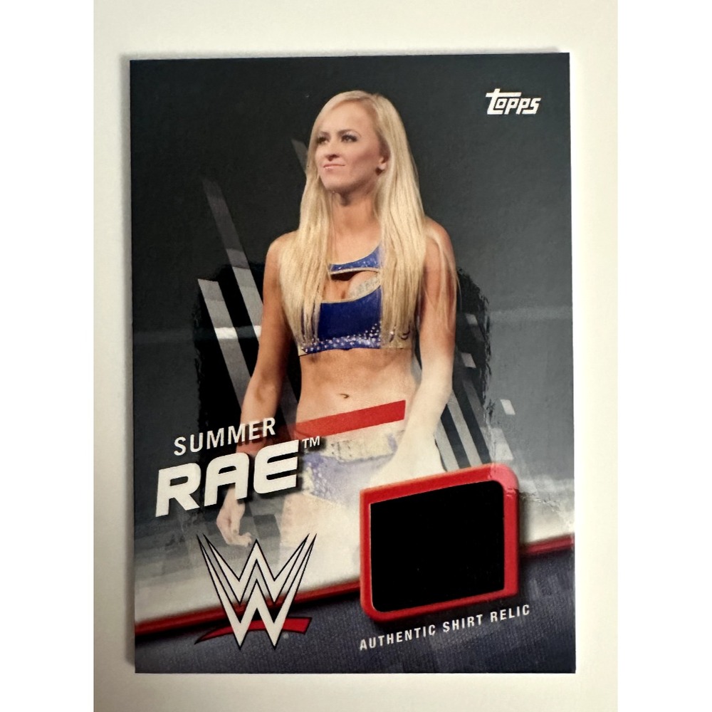 2016 Topps WWE Summer Rae Authentic Shirt Relic Card #34/50 Pro Wrestling RARE